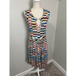 Maeve Anthropologie Sennebec Dress L Keyhole Neck Pockets